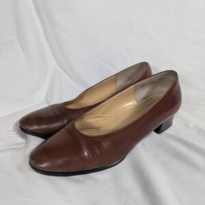 Zinnia Soft Leather Block Heels Made In Japan
